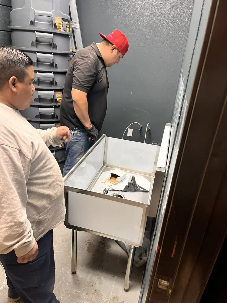 Commercial plumbing and sink installation in East Lancaster